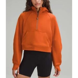 Lululemon Scuba Oversized Half Zip Hoodie M/L Burnt Orange NWT